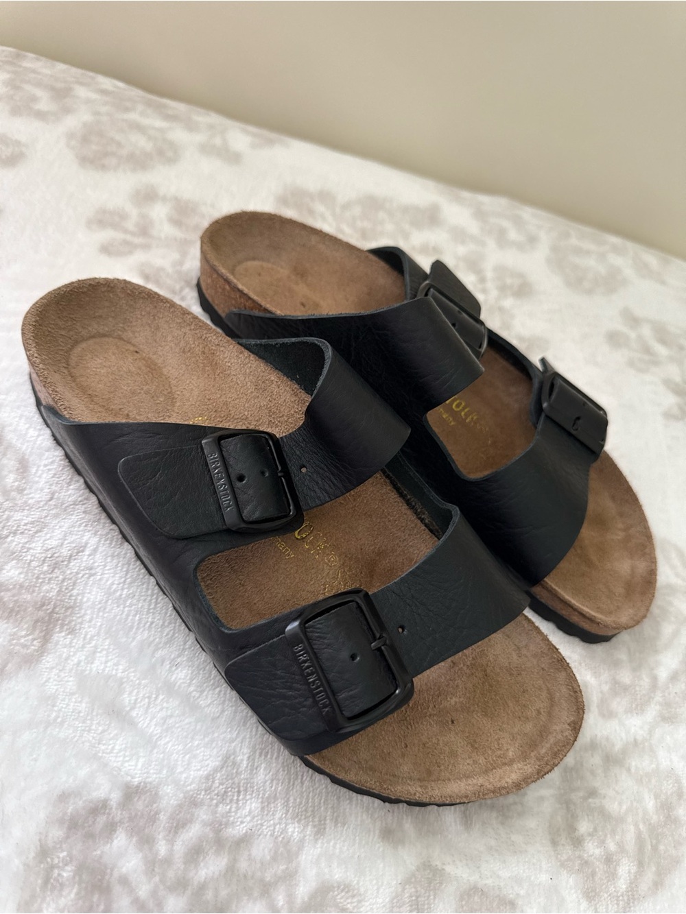 Birkenstock Arizona Black Soft Footbed Sandals – Size 39